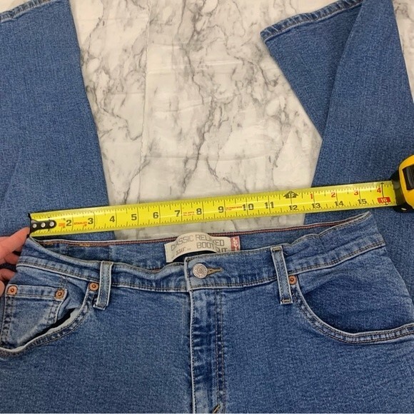 Levi’s 550 Classic Relaxed Bootcut Denim jeans Blue Size 14 90s Vintage Y2K - Picture 4 of 9